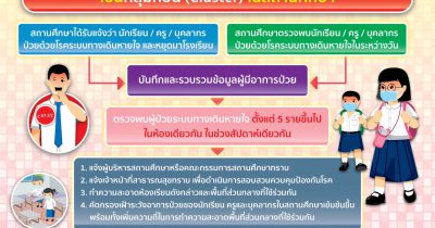 แนวทางเมื่อพบผู้ป่วยมีอาการติดเชื้อระบบทางเดินหายในเป็นกลุ่มก้อน (Cluster) ในสถานศึกษา