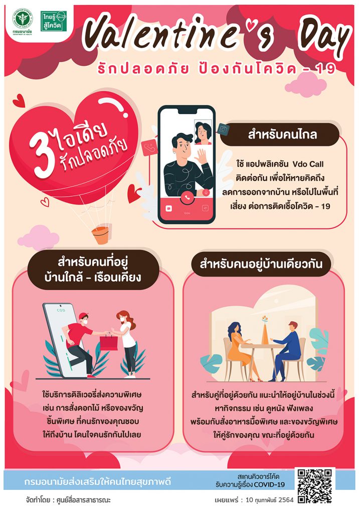 Valentine's Day รักปลอดภัย ป้องกันโควิด-19