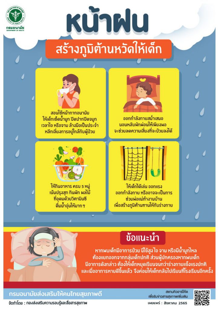 หน้าฝนสร้างภูมิต้านทานหวัดให้เด็ก