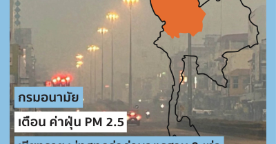 กรมอนามัย เตือน ค่าฝุ่น PM 2.5 เชียงราย พุ่งสูงกว่าค่ามาตรฐาน 9 เท่า